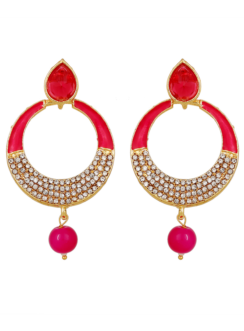 Pink Brass Earrings 150764