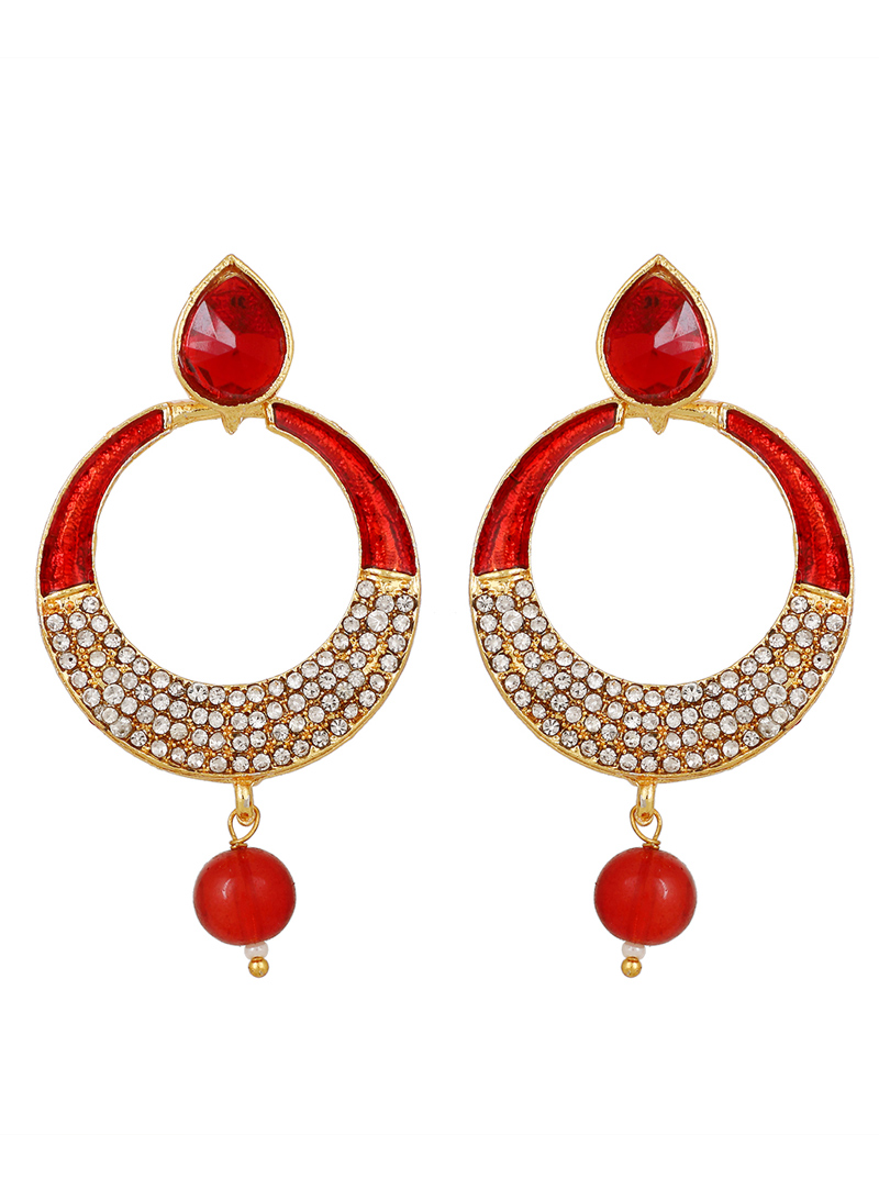 Red Brass Earrings 150765
