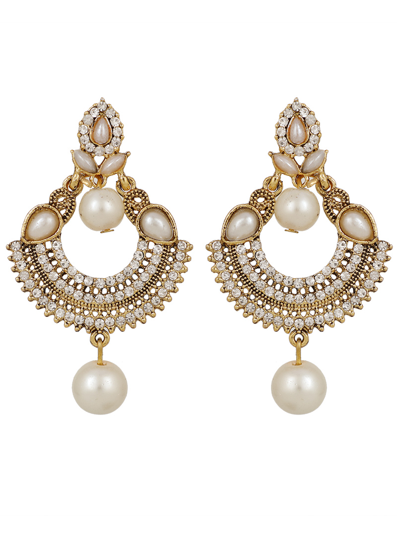 White Brass Earrings 150780