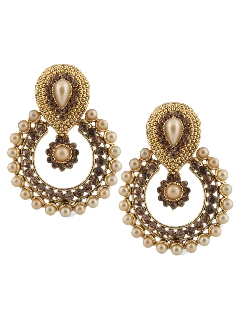Brown Brass Earrings 151054