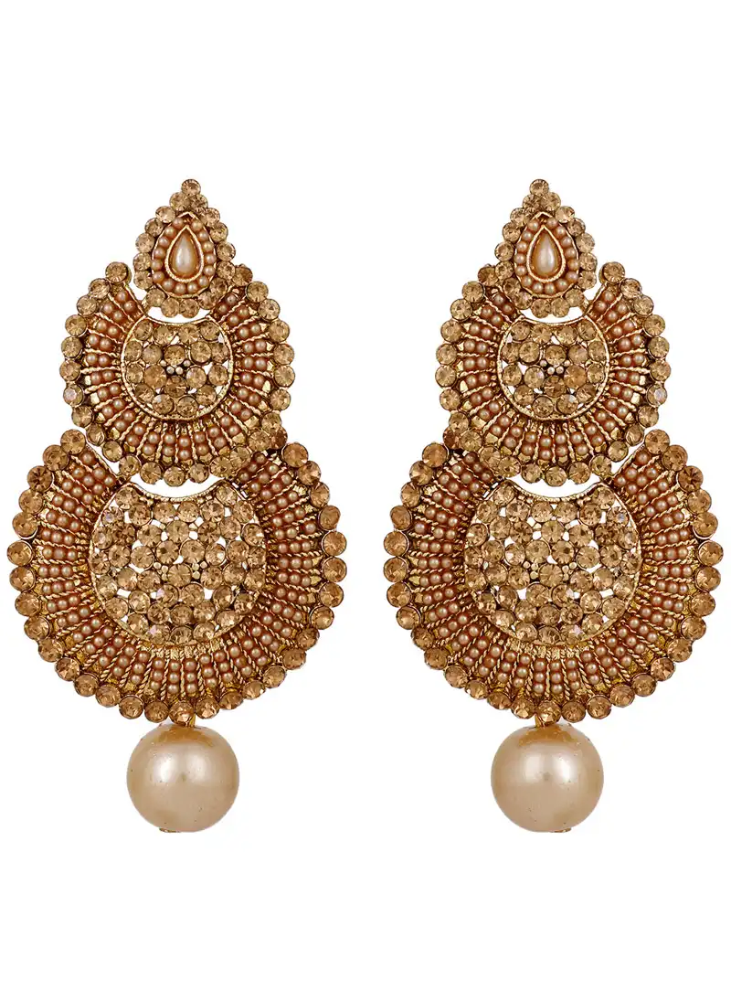 Golden Brass Earrings 150790