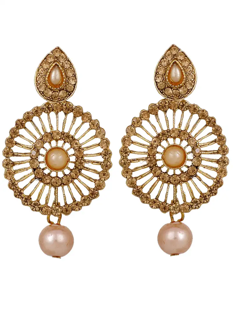 Golden Brass Earrings 150791