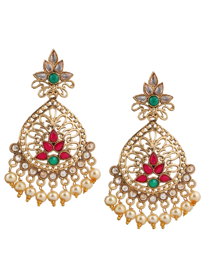 Pink Brass Earrings 151070
