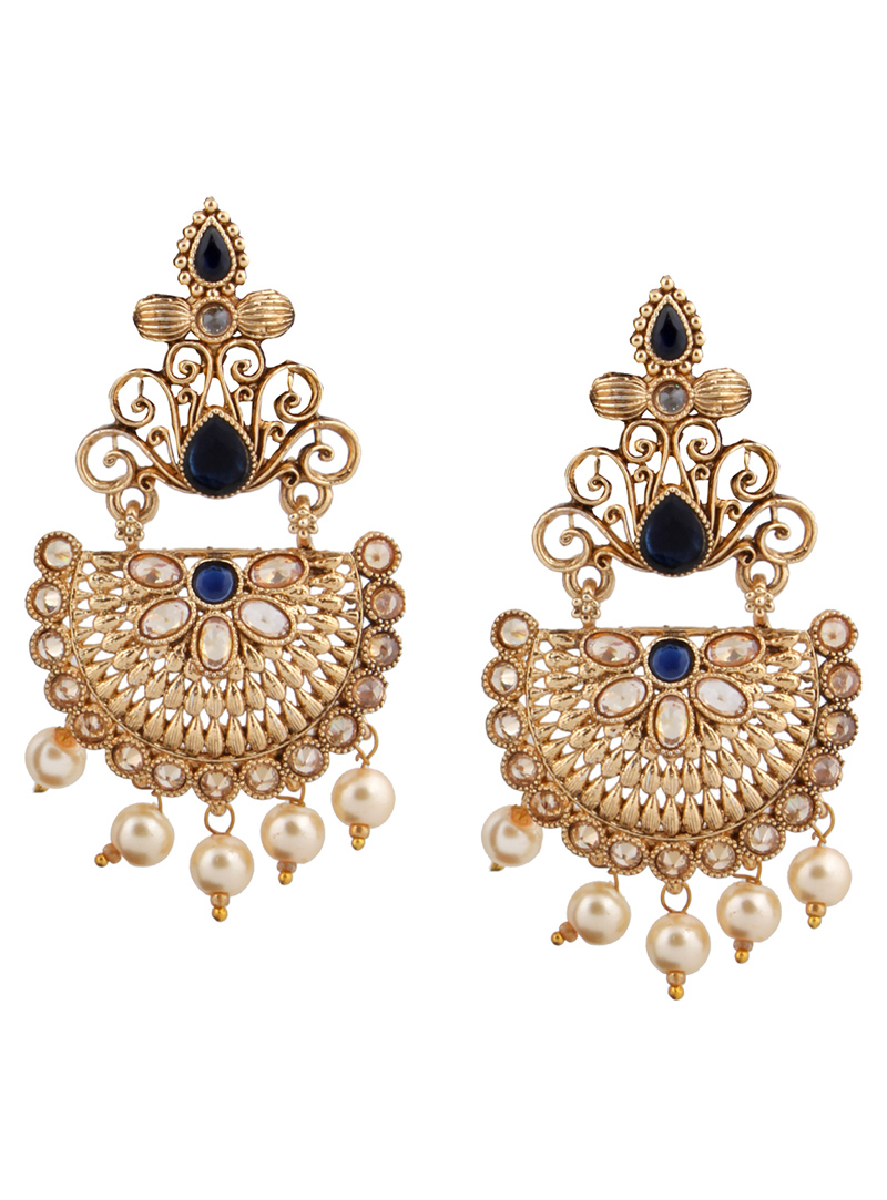 Blue Brass Earrings 151078