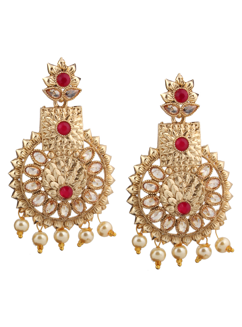 Pink Brass Earrings 151080