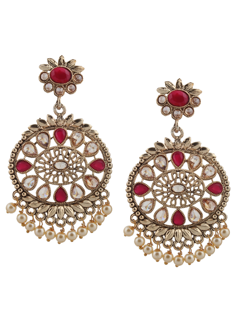 Pink Brass Earrings 151088