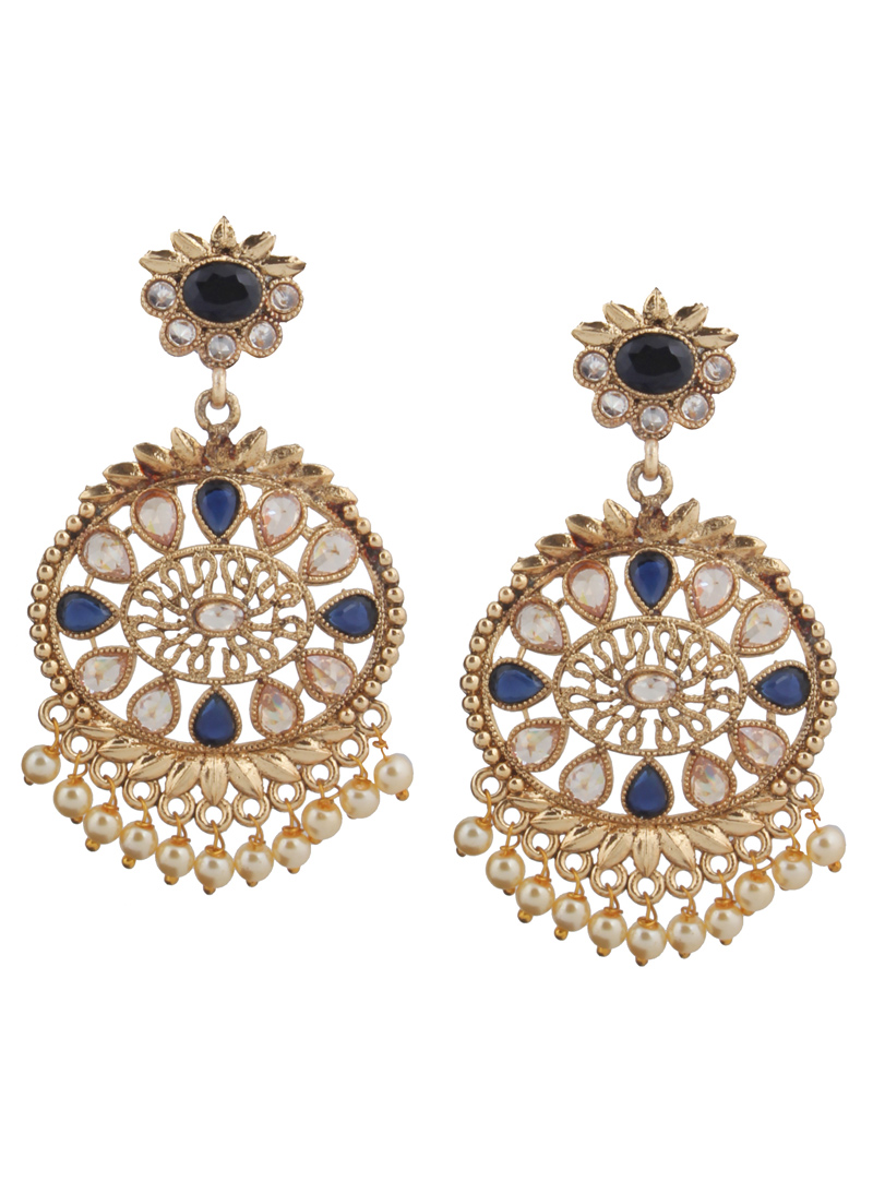Blue Brass Earrings 151090
