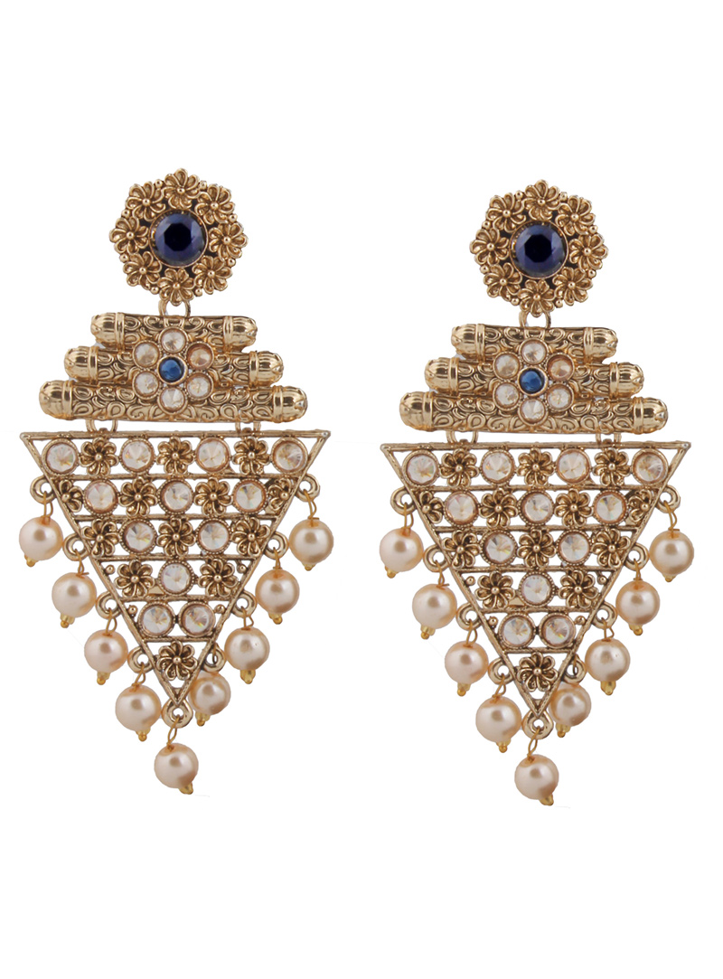 Blue Brass Earrings 151094