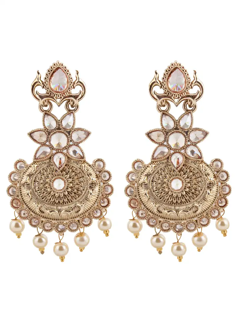 Golden Brass Earrings 151125