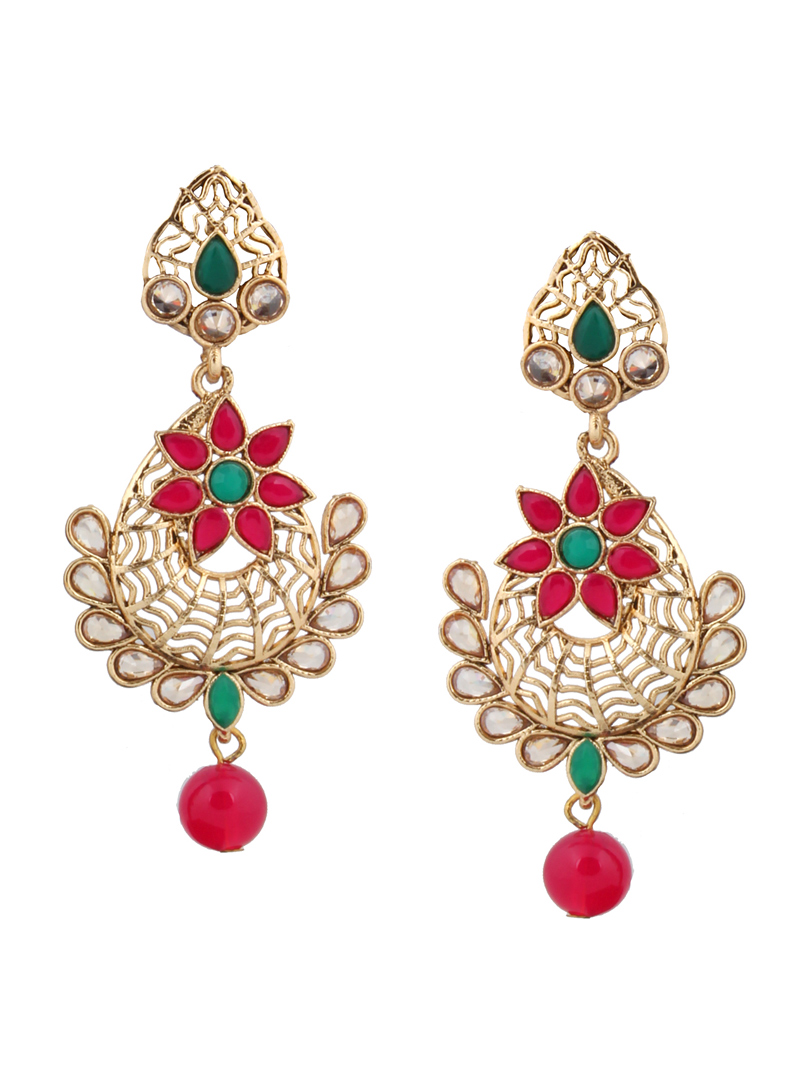 Green Brass Earrings 151139
