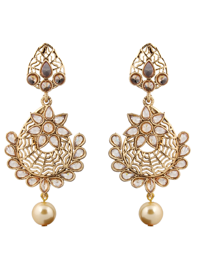 Golden Brass Earrings 151140