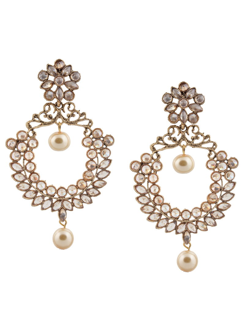 Golden Brass Earrings 151146
