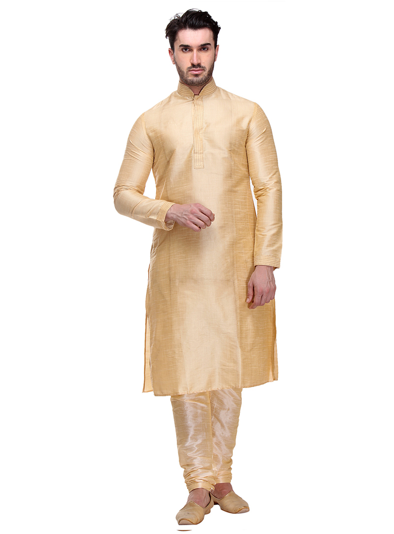 Golden Dupion Readymade Kurta Pajama 99132