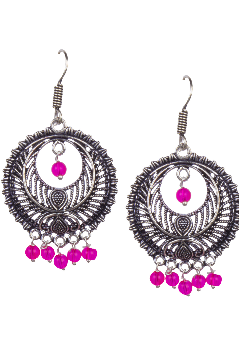 Silver Brass Kundan Earrings 164891