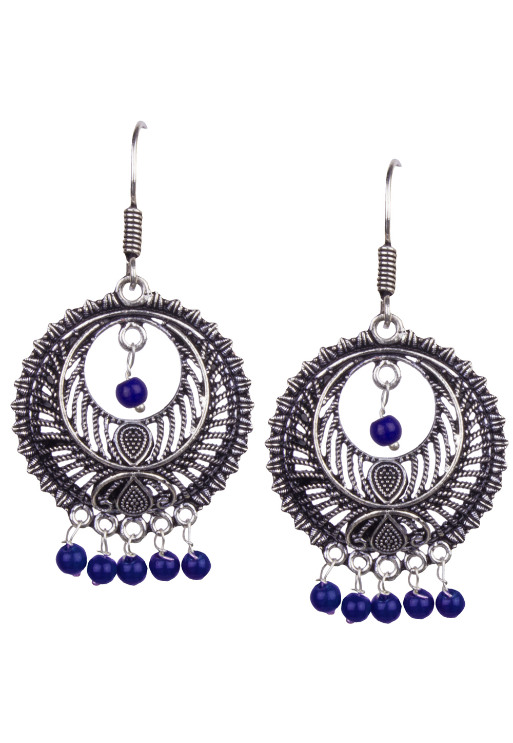 Silver Brass Kundan Earrings 164892