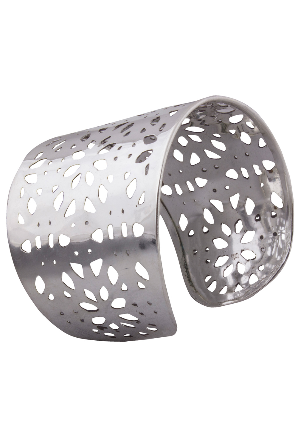 Silver Brass Kundan Kada 162090