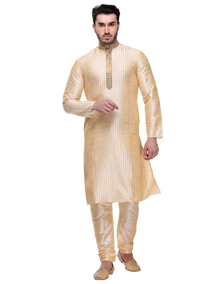 Golden Dupion Readymade Kurta Pajama 99139