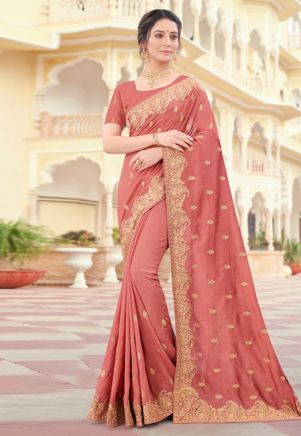 Pink Silk Saree With Blouse 232562