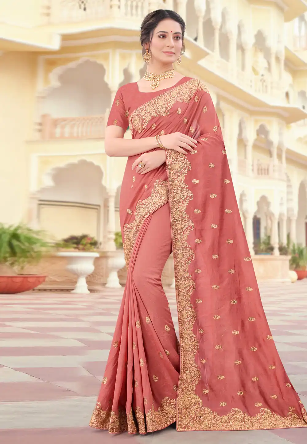 Pink Silk Saree With Blouse 232562