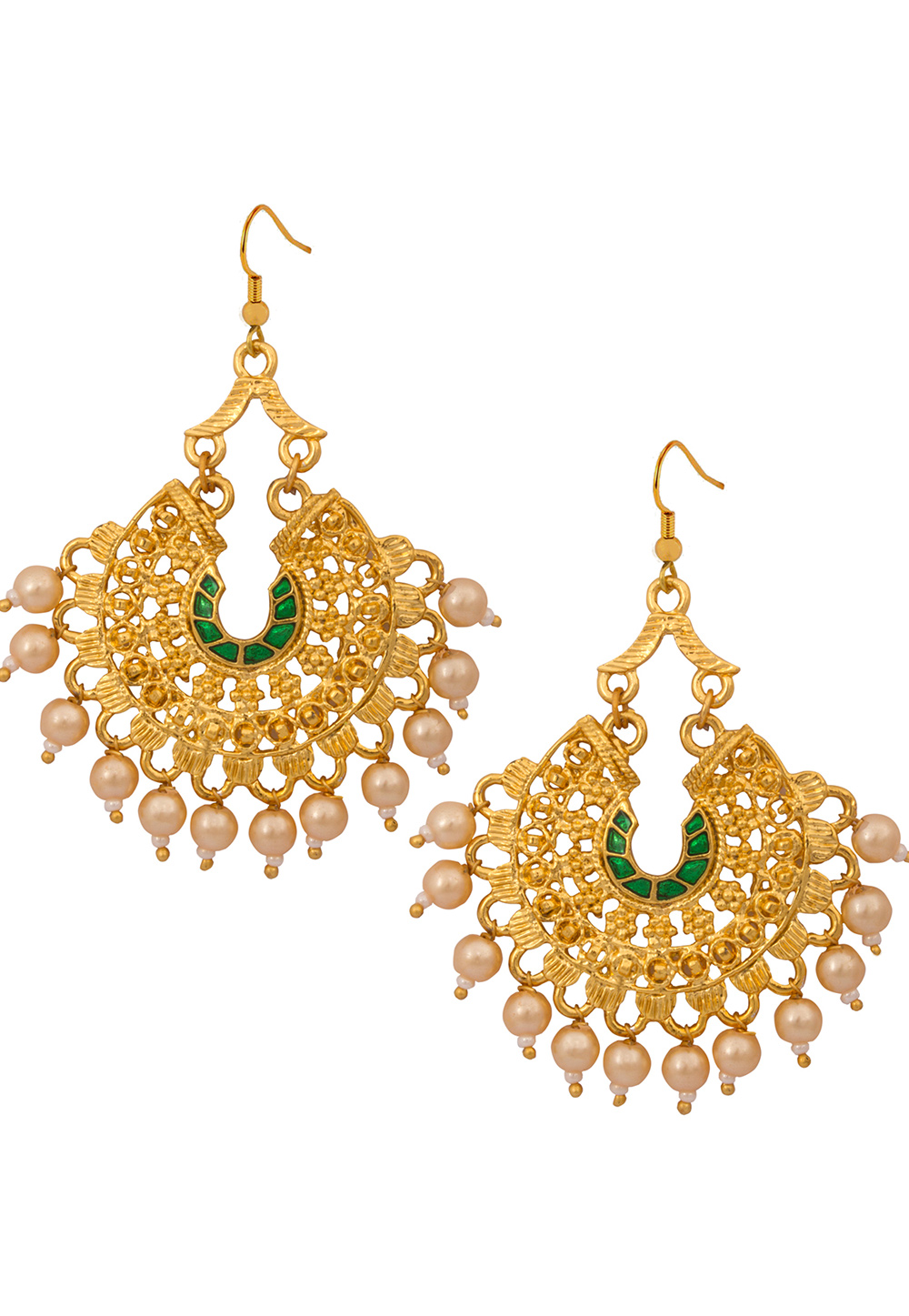 Golden Alloy Earrings 179737