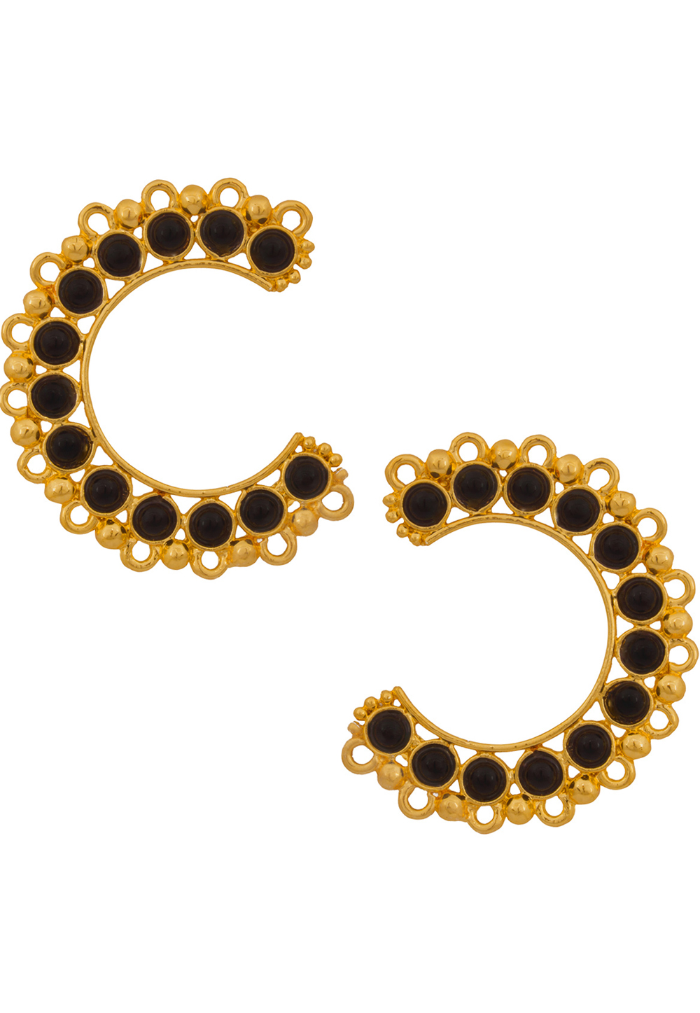 Golden Alloy Earrings 179742