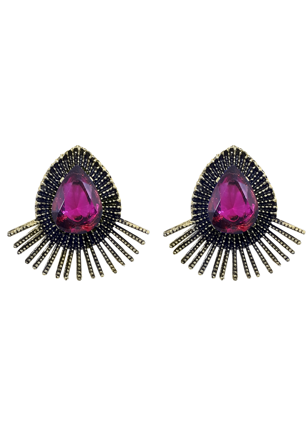 Pink Brass Earrings 164914