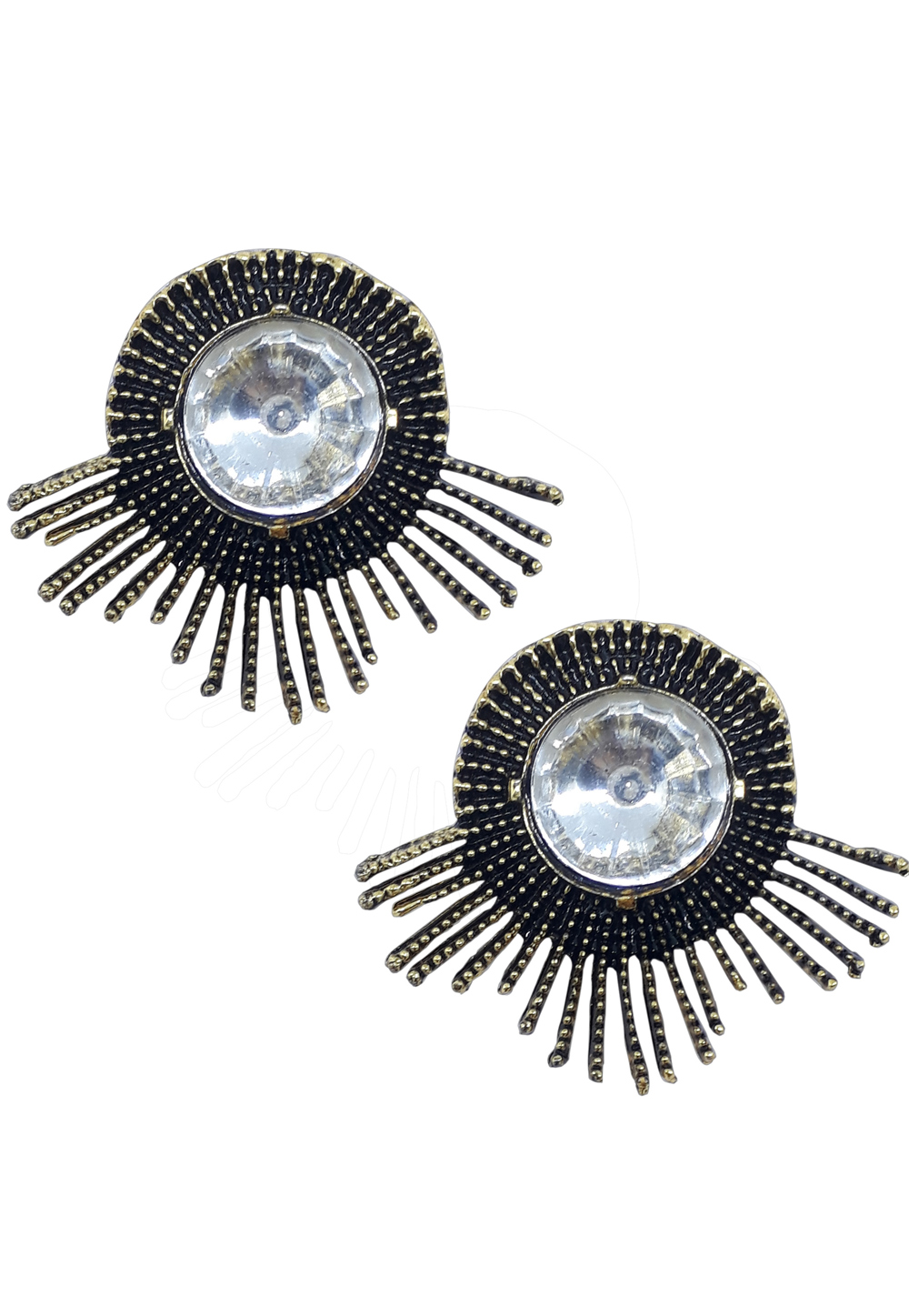 White Brass Pearl Earrings 172012
