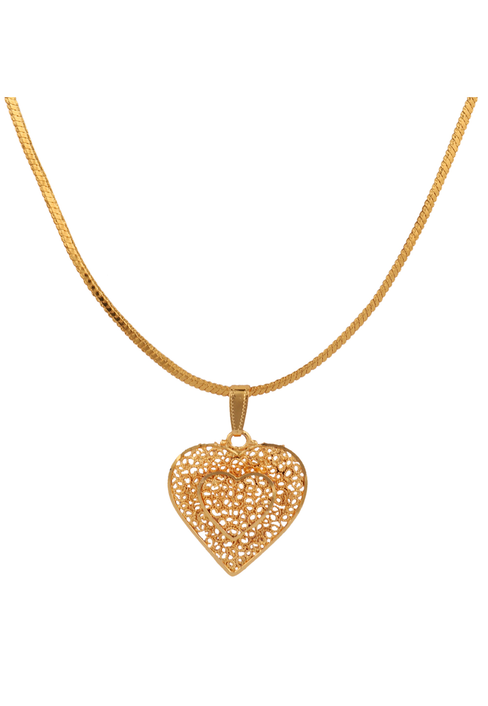 Golden Brass Pendant Set 235137