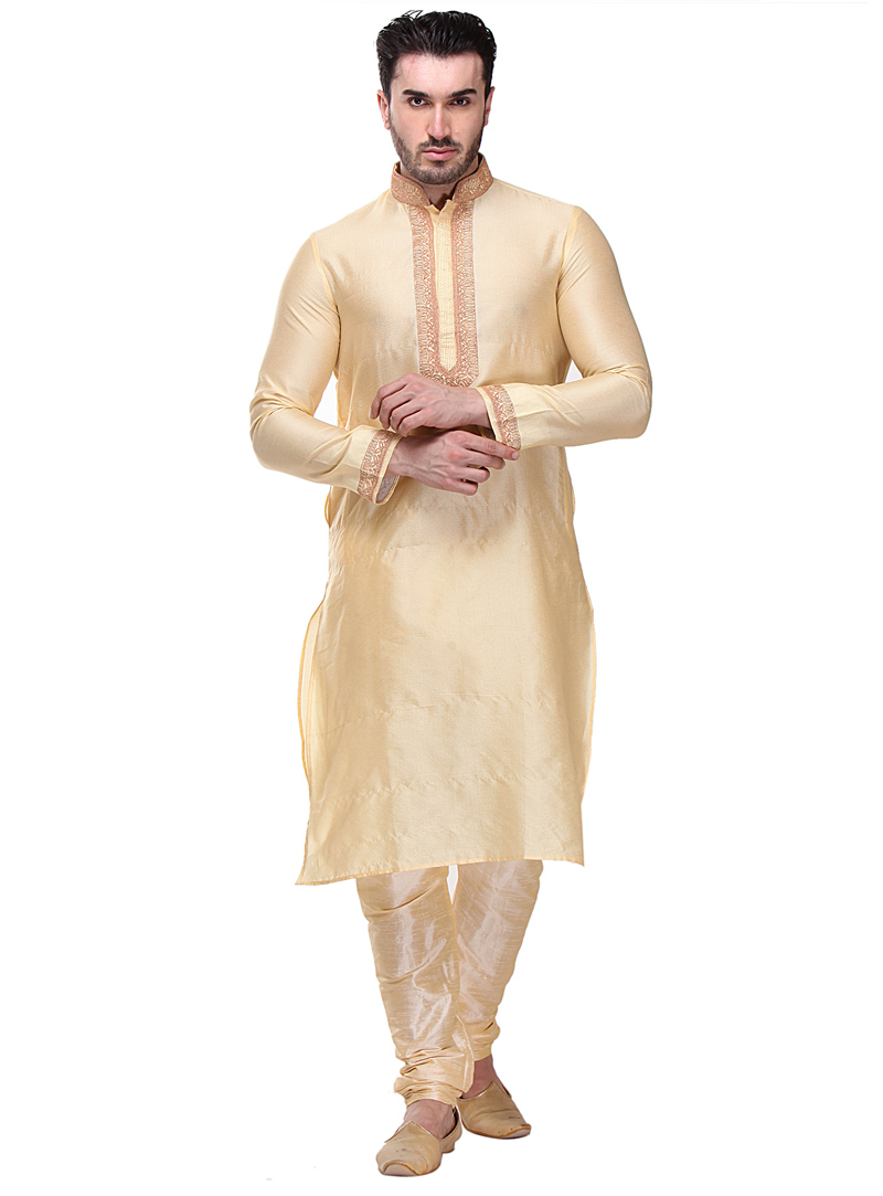 Golden Dupion Readymade Kurta Pajama 99162