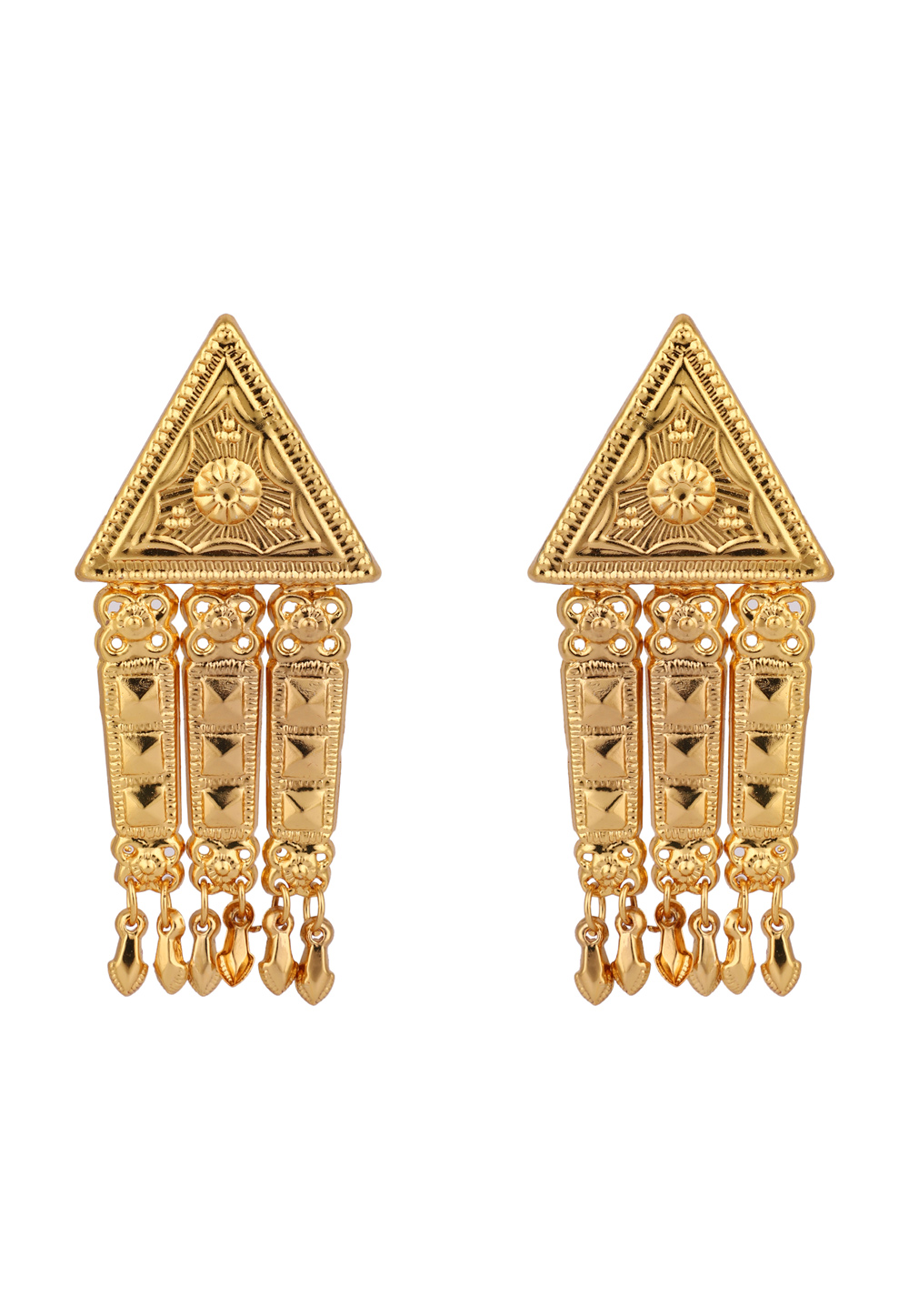 Golden Alloy Earring 235139