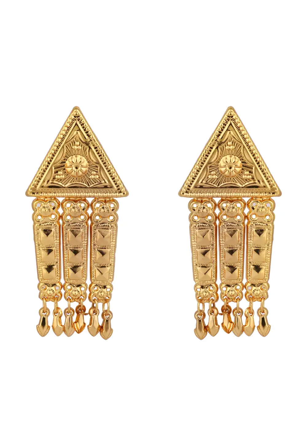 Golden Alloy Earring 235139