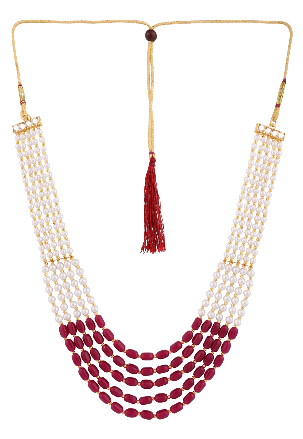 Maroon Alloy Necklace 224531