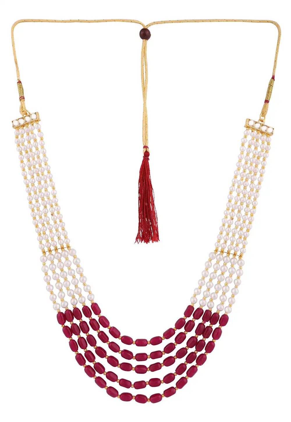 Maroon Alloy Necklace 224531