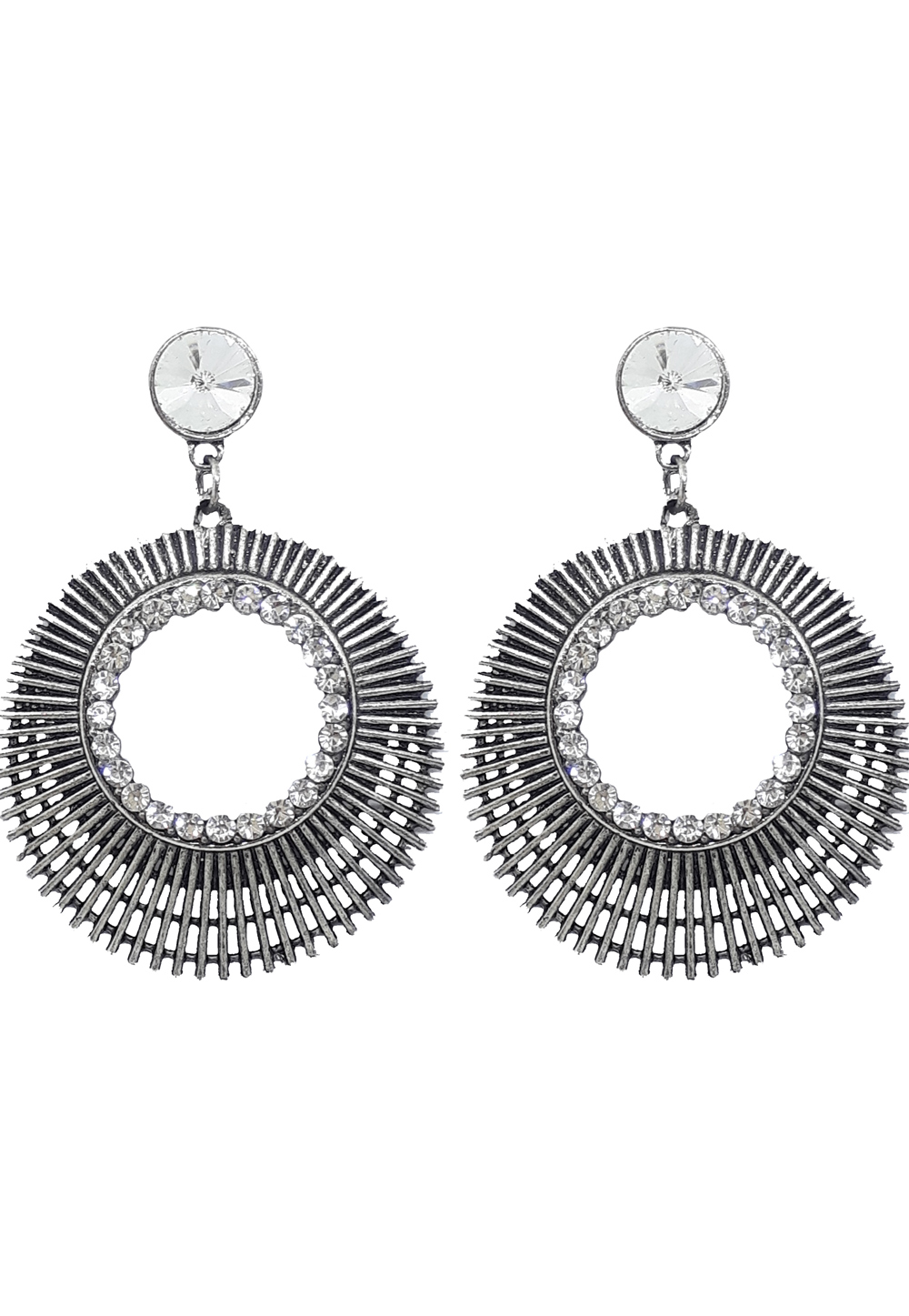 Silver Brass Pearls Earrings 179605