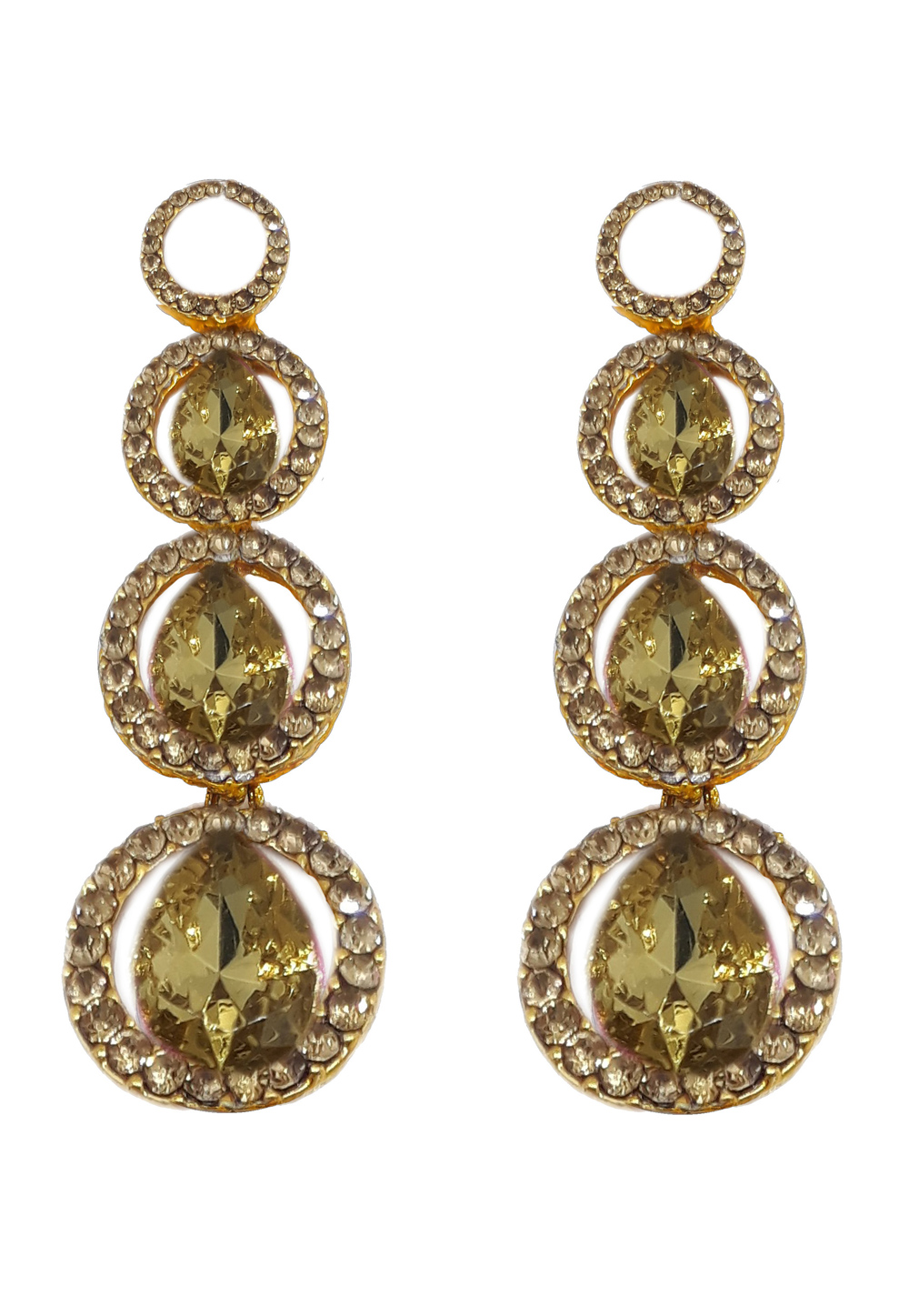 Golden Brass Earrings 184147