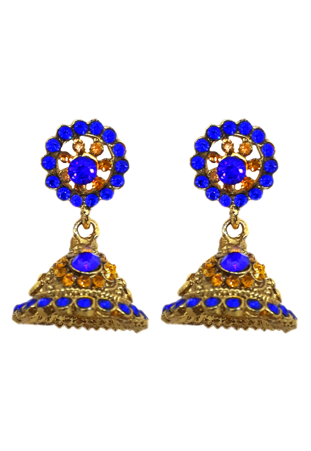 Blue Brass Earrings 184162