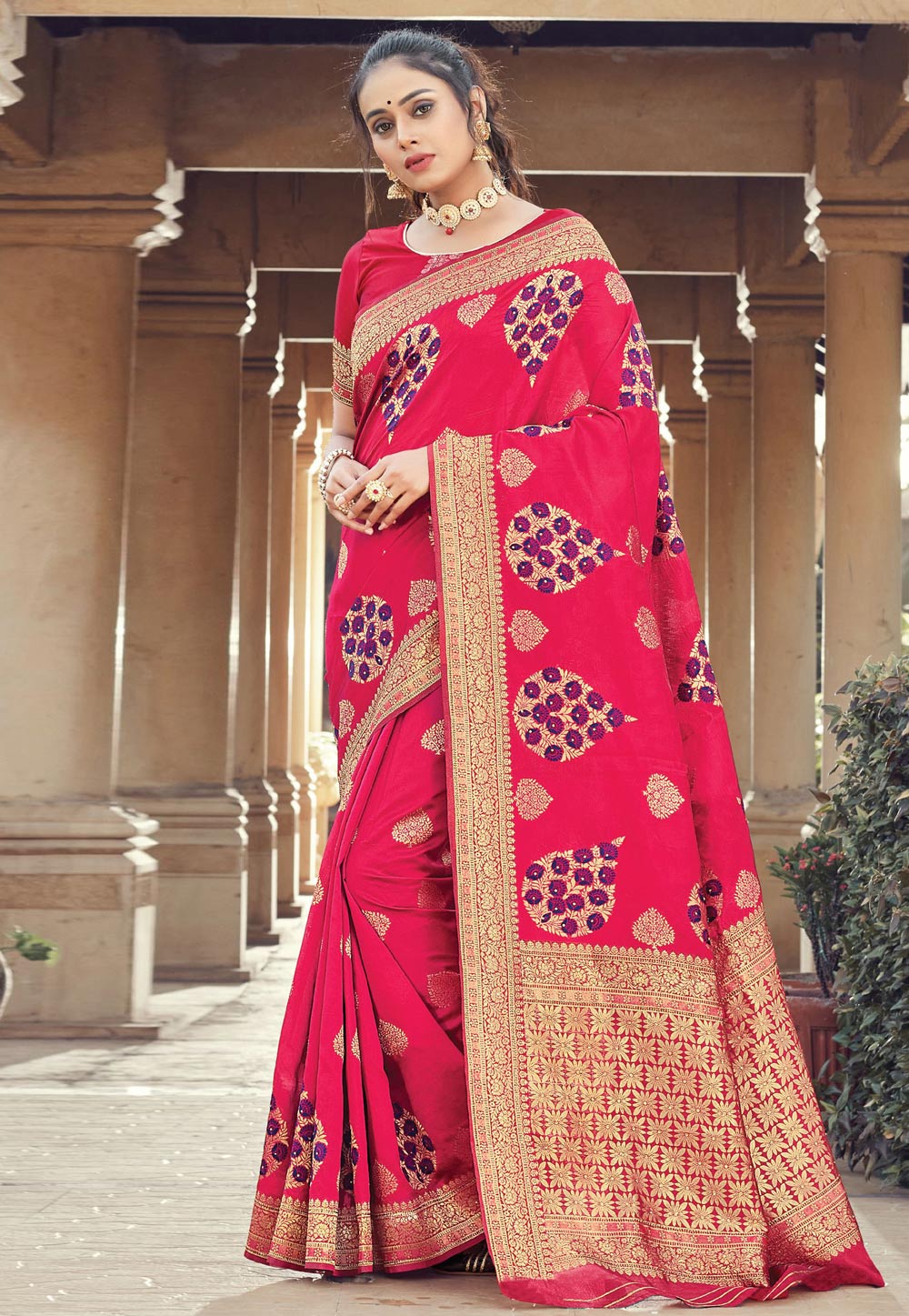 Pink Silk Festival Wear Saree 224124