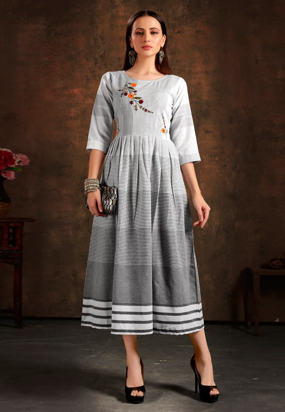 Grey Cotton Tunic 226231