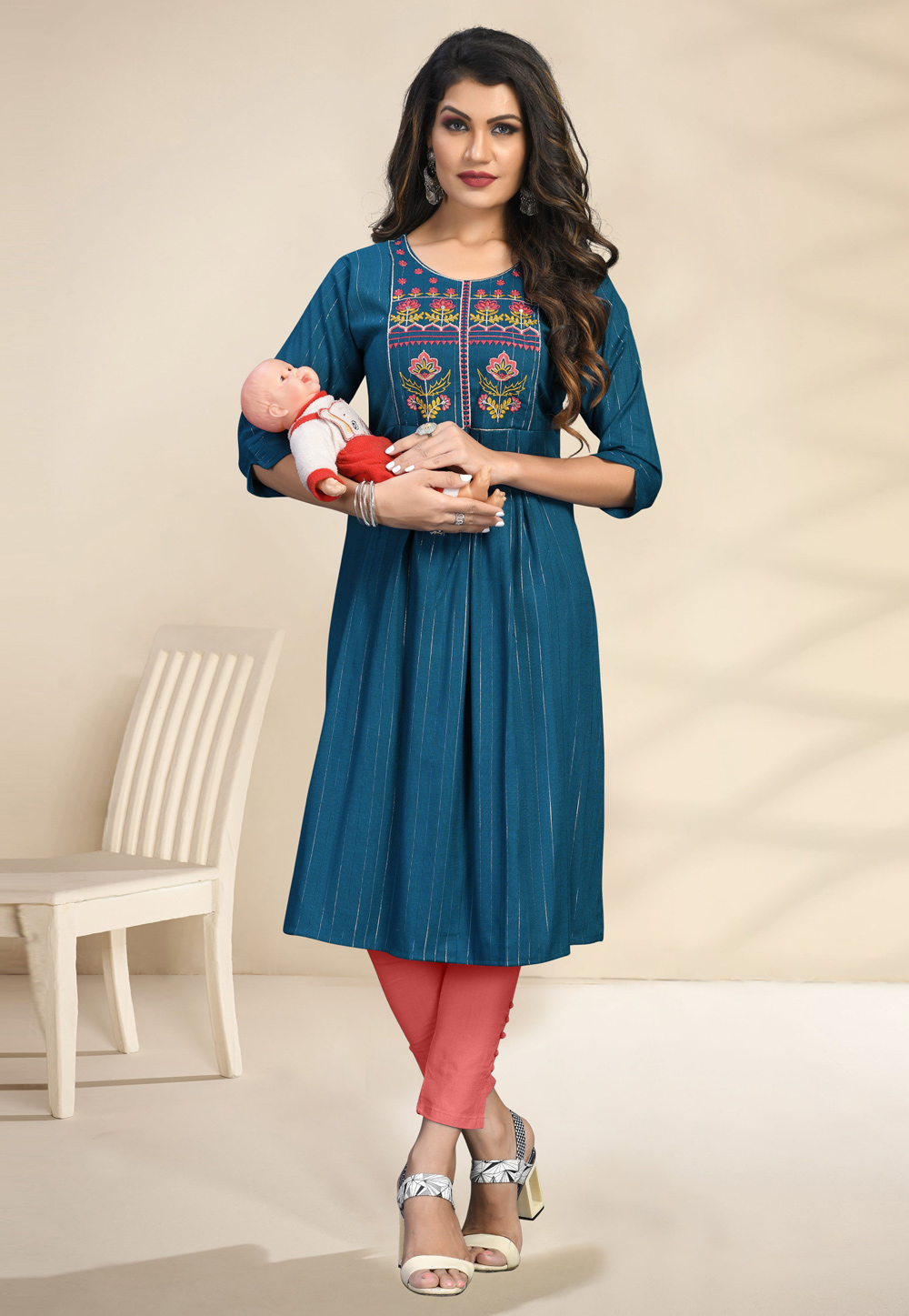 Blue Rayon Tunic 240231