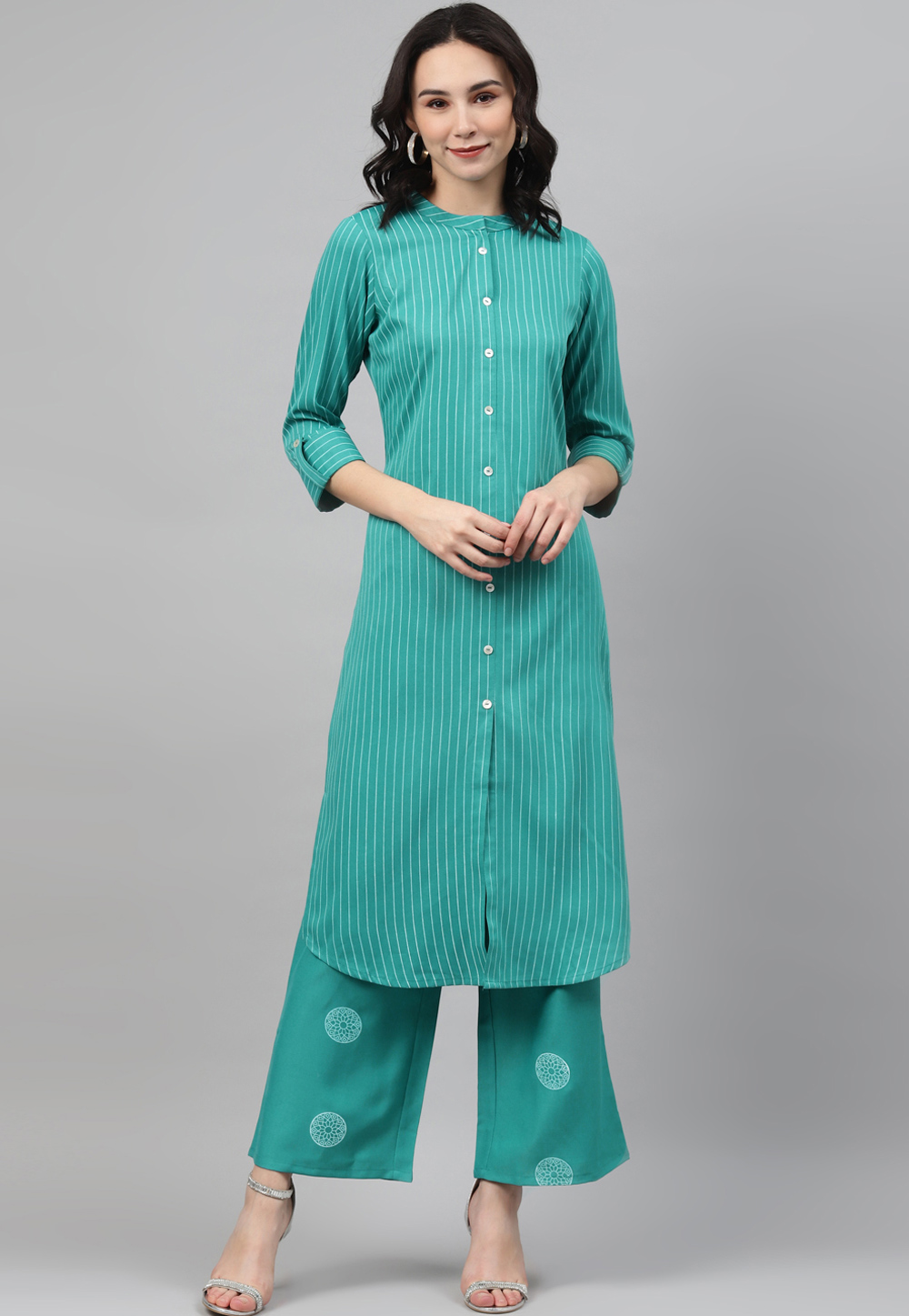 Sea Green Rayon Tunic 241004