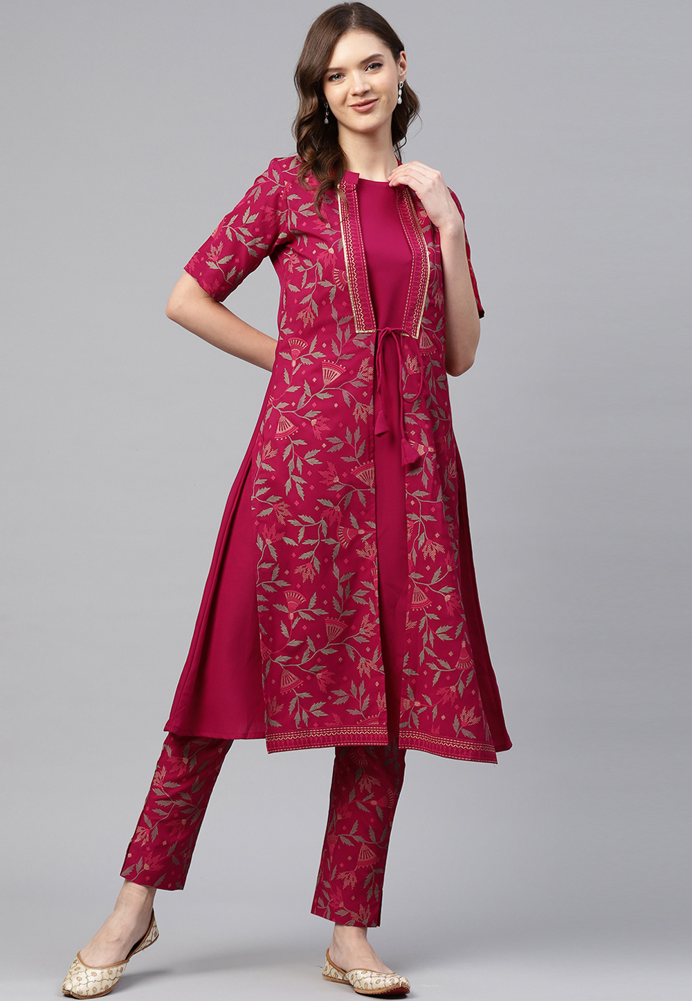 Magenta Crepe Tunic 243751