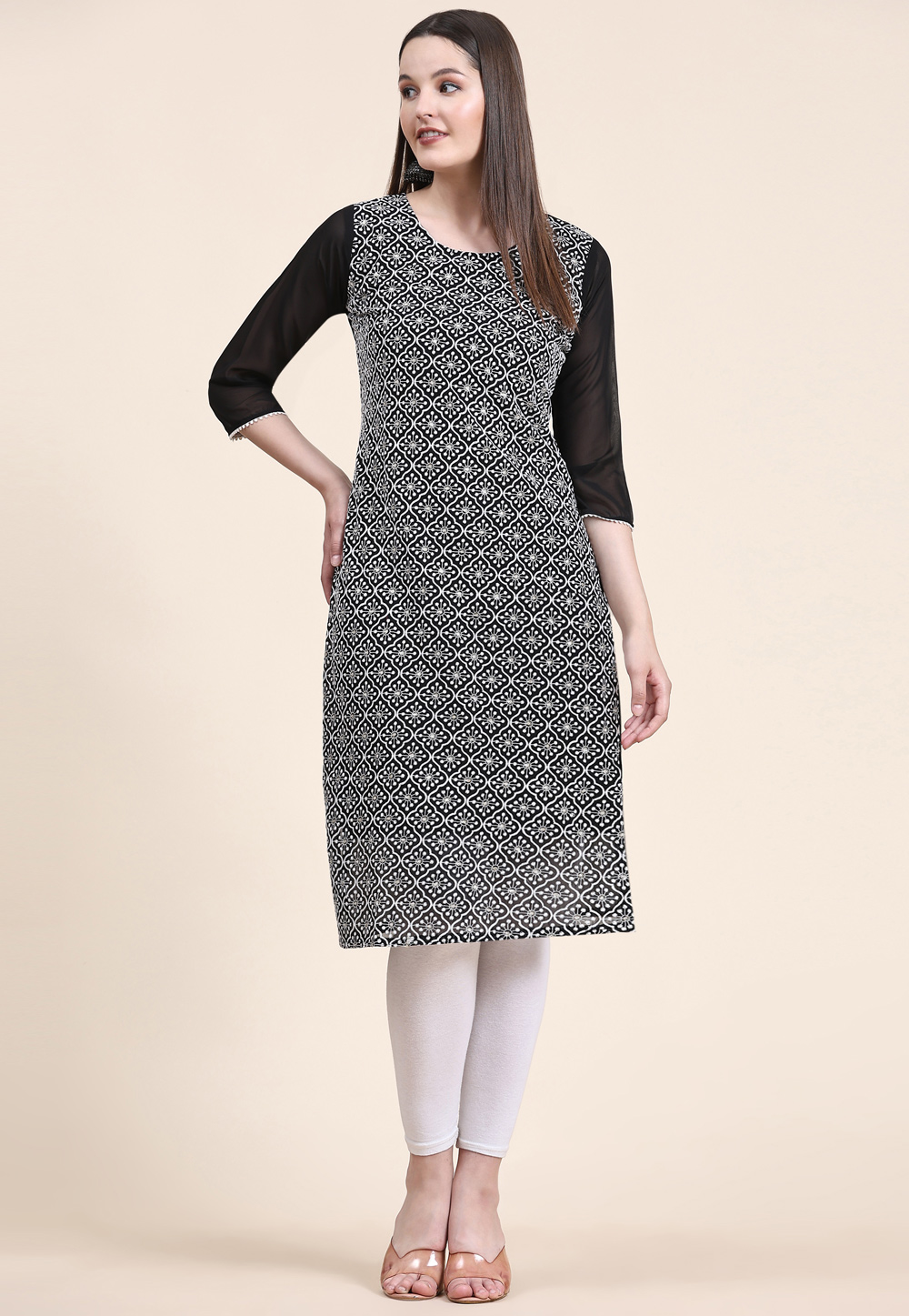 Black Georgette Tunic 263797