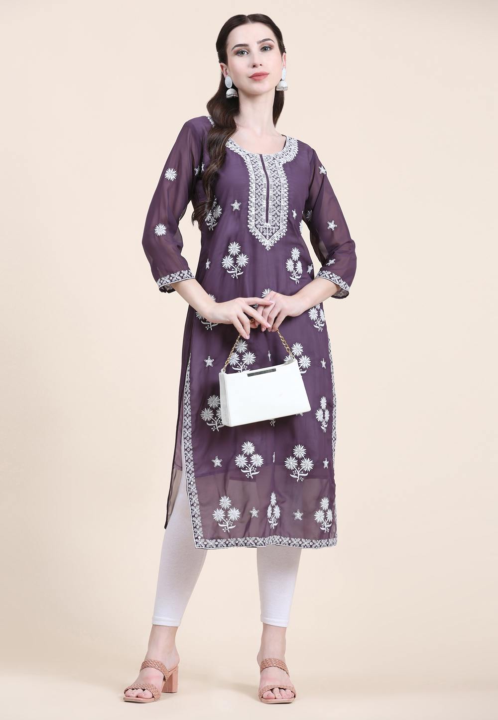 Purple Georgette Kurti 264301