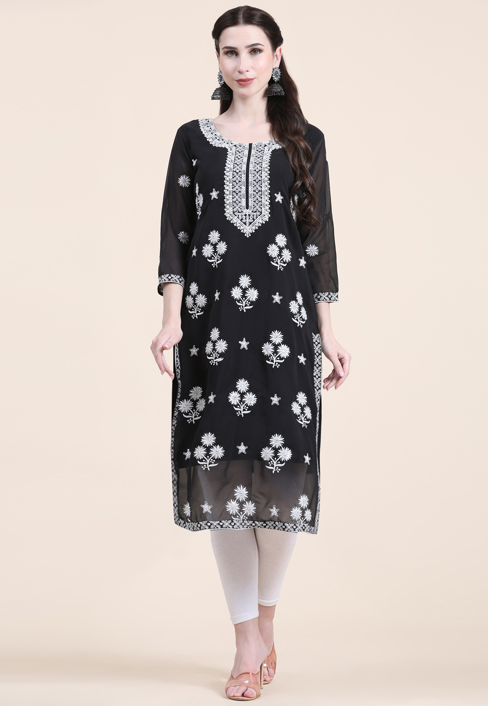 Black Georgette Tunic 264304