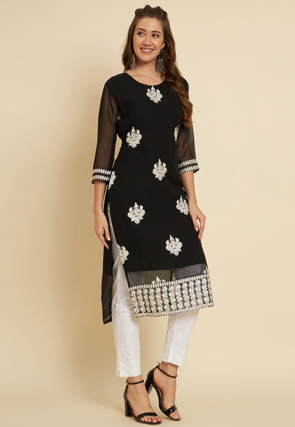 Black Georgette Tunic 265759