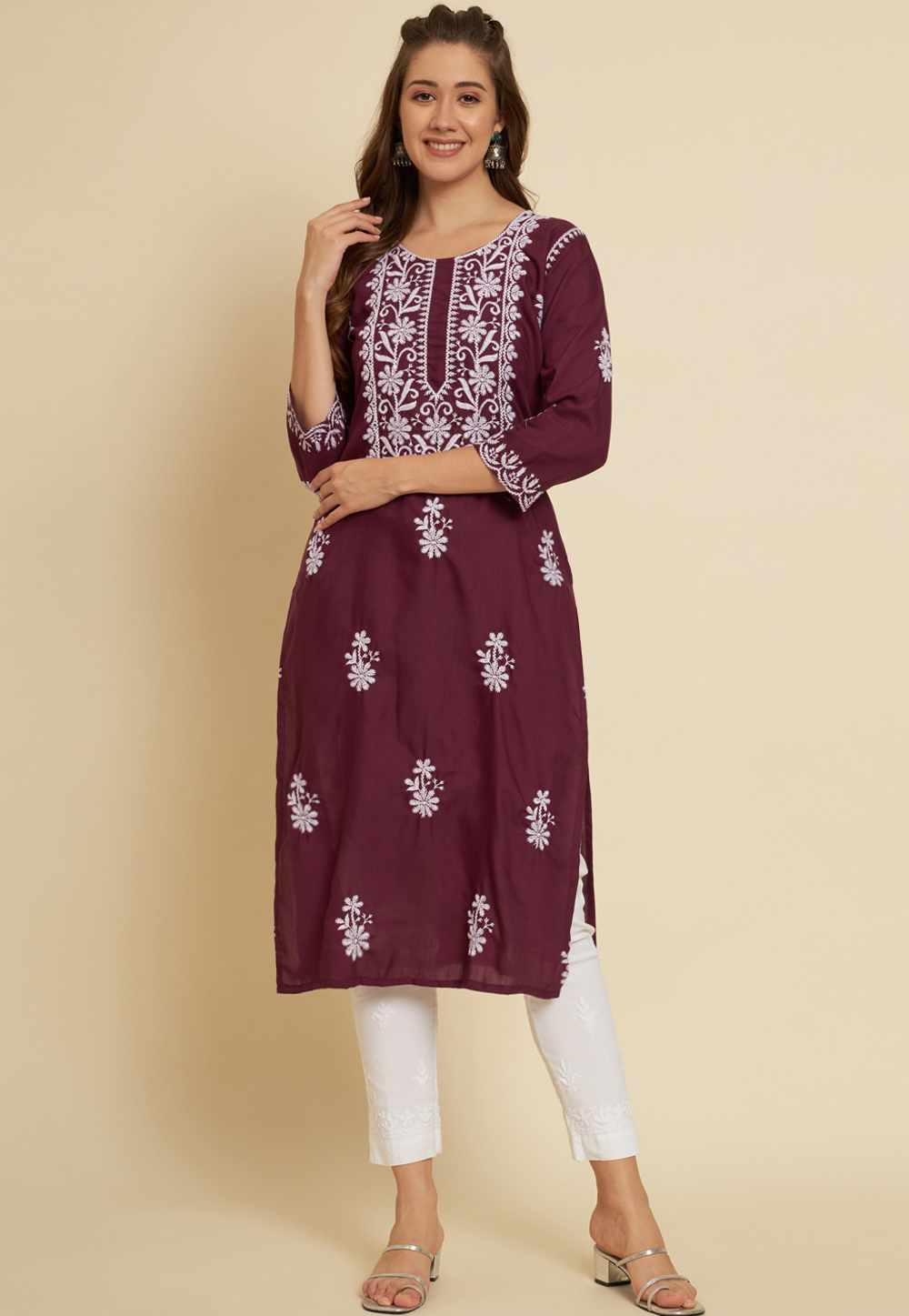 Wine Cotton Tunic 265764