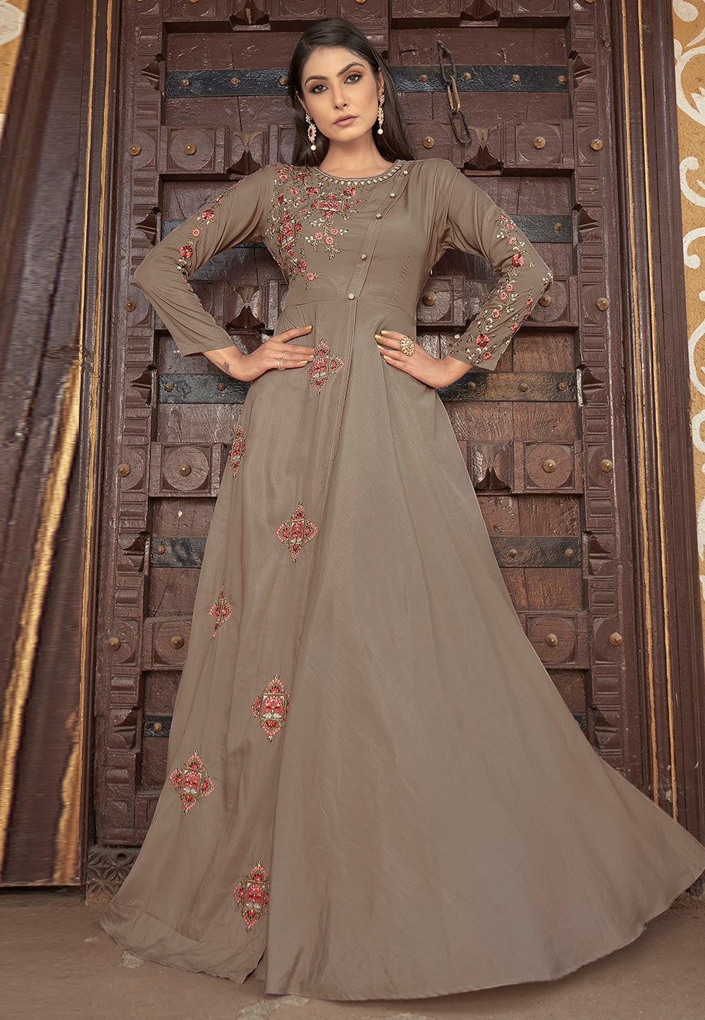Brown Muslin Gown 269781