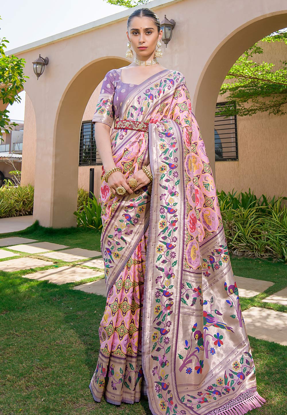 Pink Silk Paithani Saree 270268