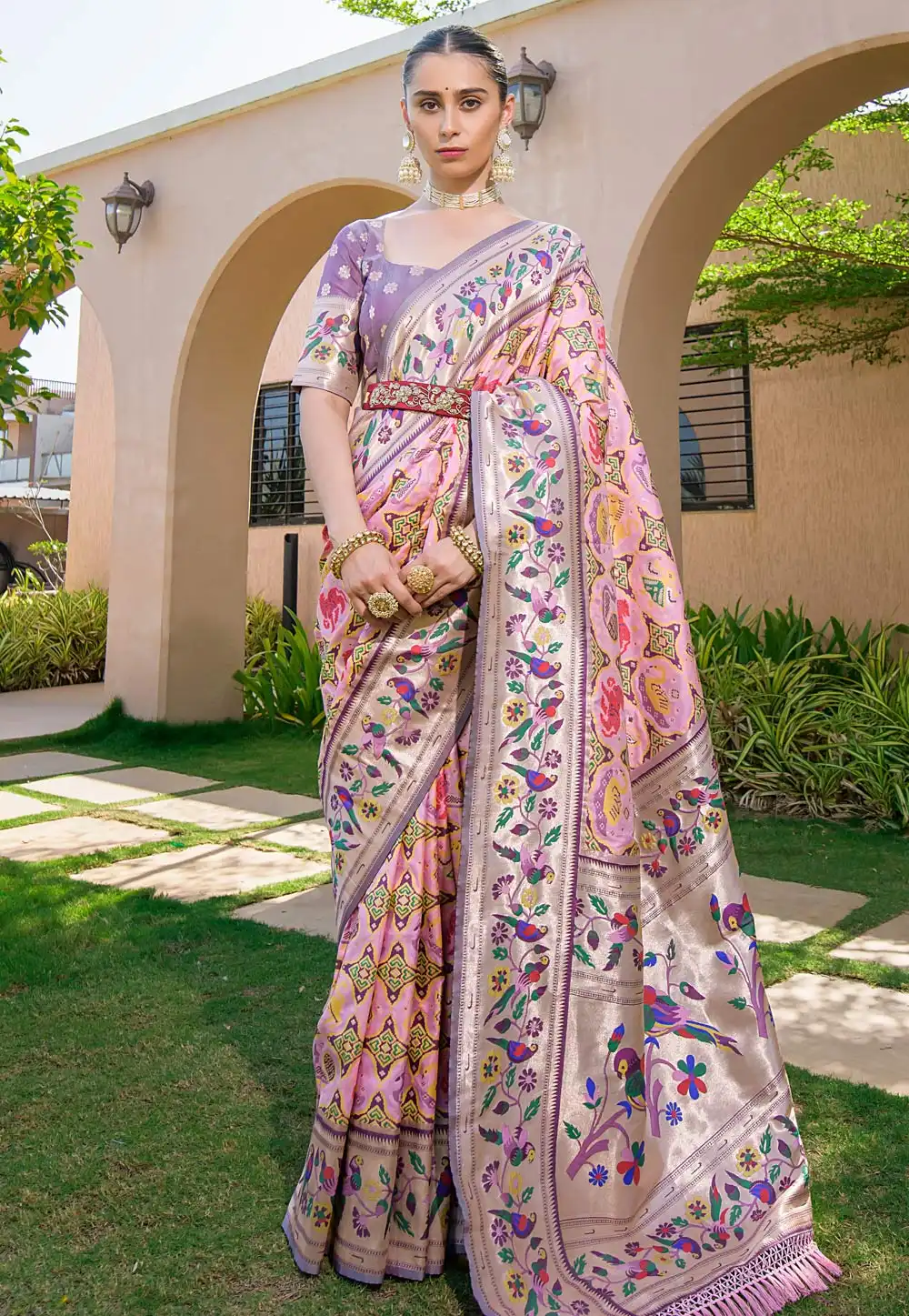 Pink Silk Paithani Saree 270268