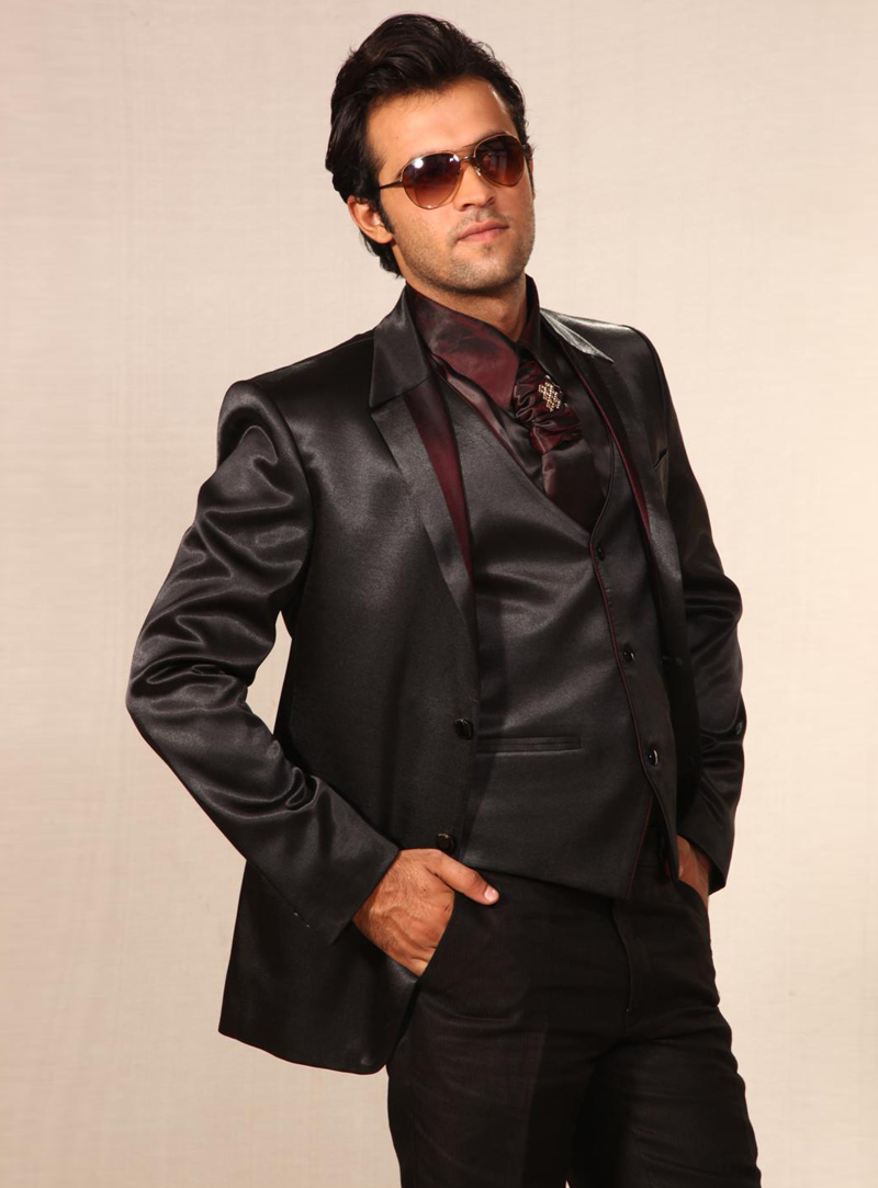 Black Italian Designer Suit 128018